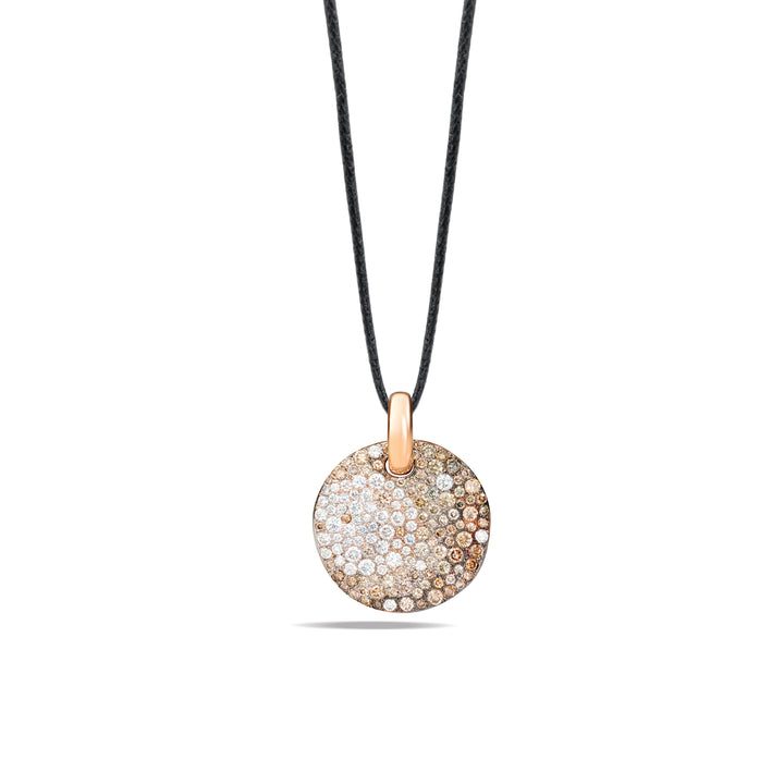 Pomellato Sabbia pendant in 18k rose gold with brown diamonds PMB6070-O7000-DBX00