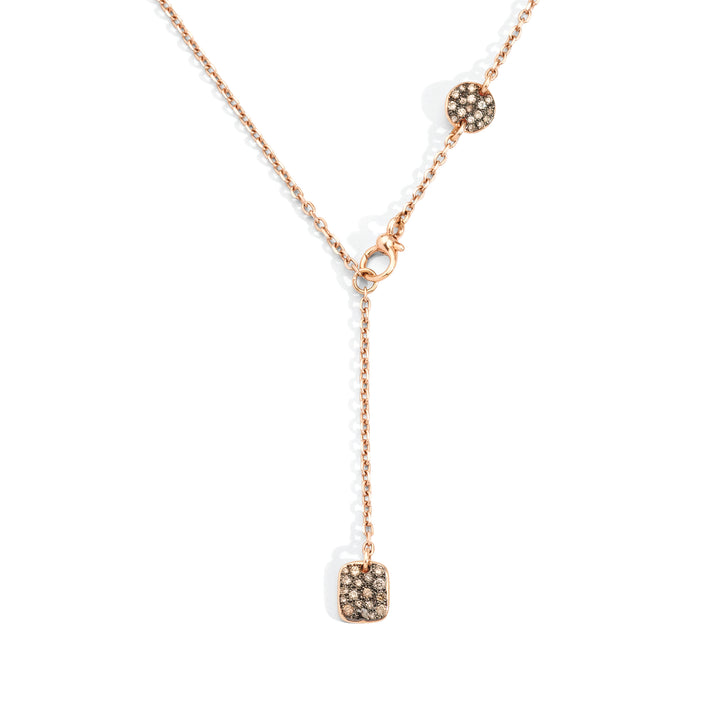 Pomellato Sabbia necklace in 18k rose gold with diamonds PCC0110-07BWR-DBX00