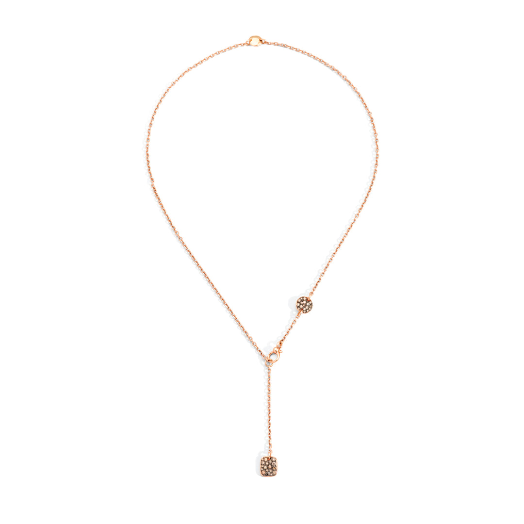 Pomellato Sabbia necklace in 18k rose gold with diamonds PCC0110-07BWR-DBX00