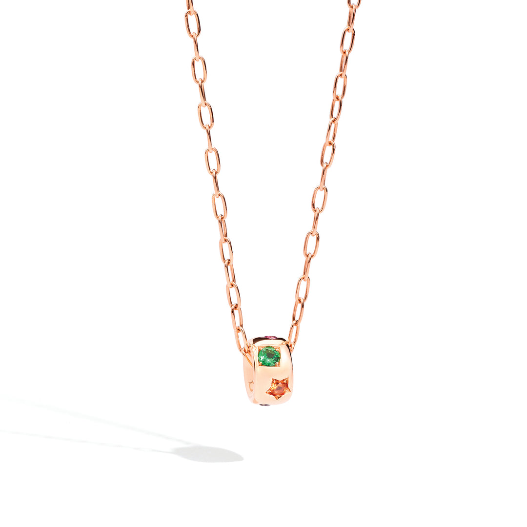 Collier Pomellato Iconica en or rose 18k pierres multicolores PCB9010-O7000-000VA