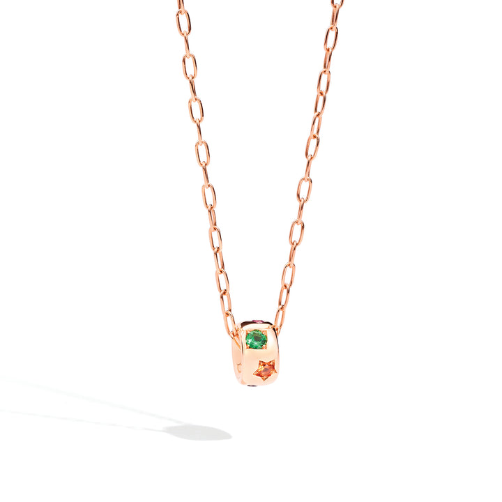 Collier Pomellato Iconica en or rose 18k pierres multicolores PCB9010-O7000-000VA