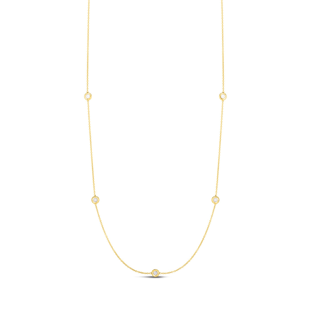 Roberto Coin Diamonds By The Inch necklace in 18k yellow gold and diamonds 001347AY18D0