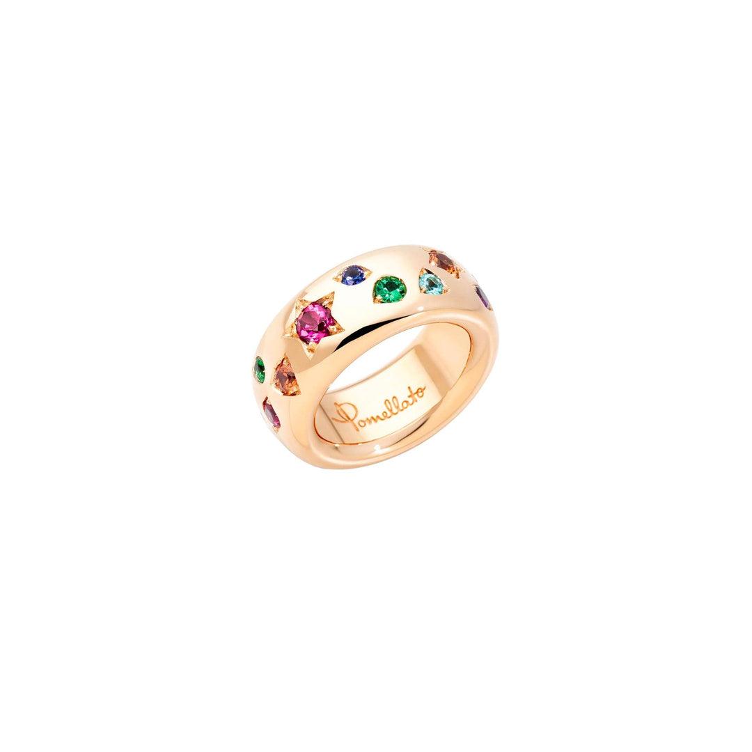 Bague Pomellato Iconica en or rose 18k et pierres multicolores PAB9011O7000000VA