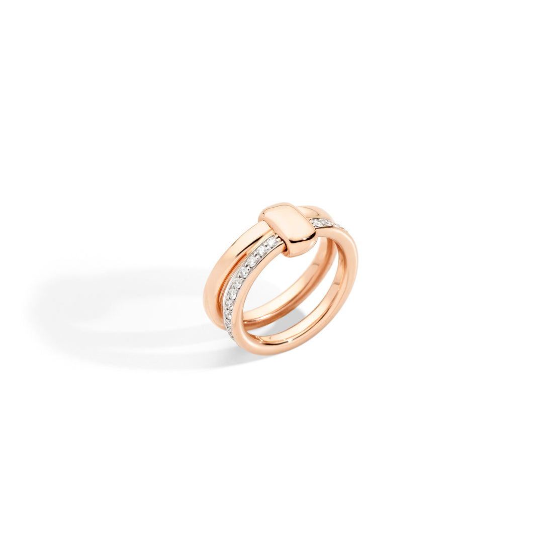 Bague Pomellato Together en or rose 18k diamants PAC0100-O7WHR-DB000