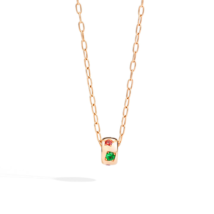 Collier Pomellato Iconica en or rose 18k pierres multicolores PCB9010-O7000-000VA