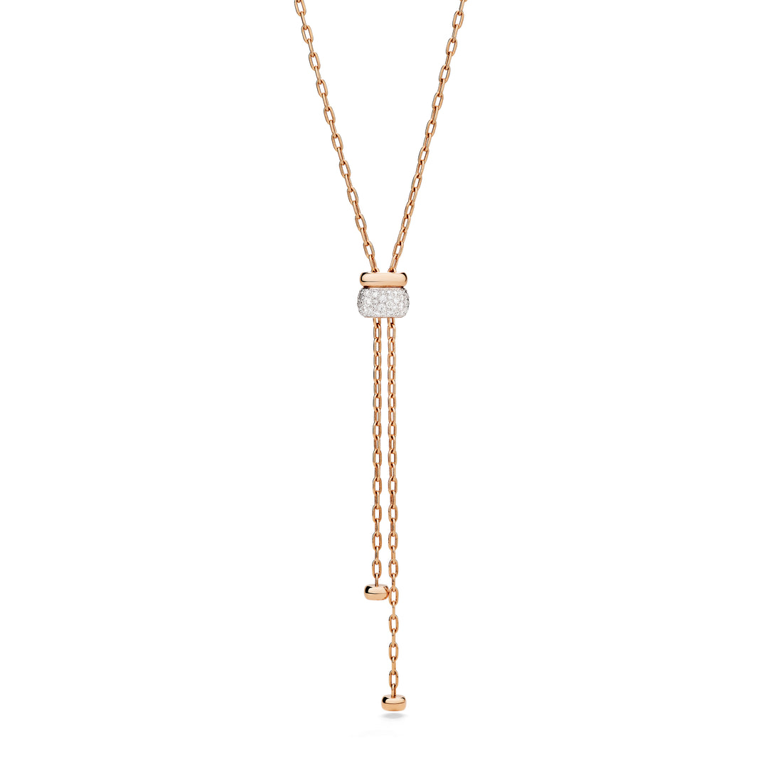 Collier lariat Pomellato Iconica en or rose 18k diamants PCC5001-O7WHR-DB000