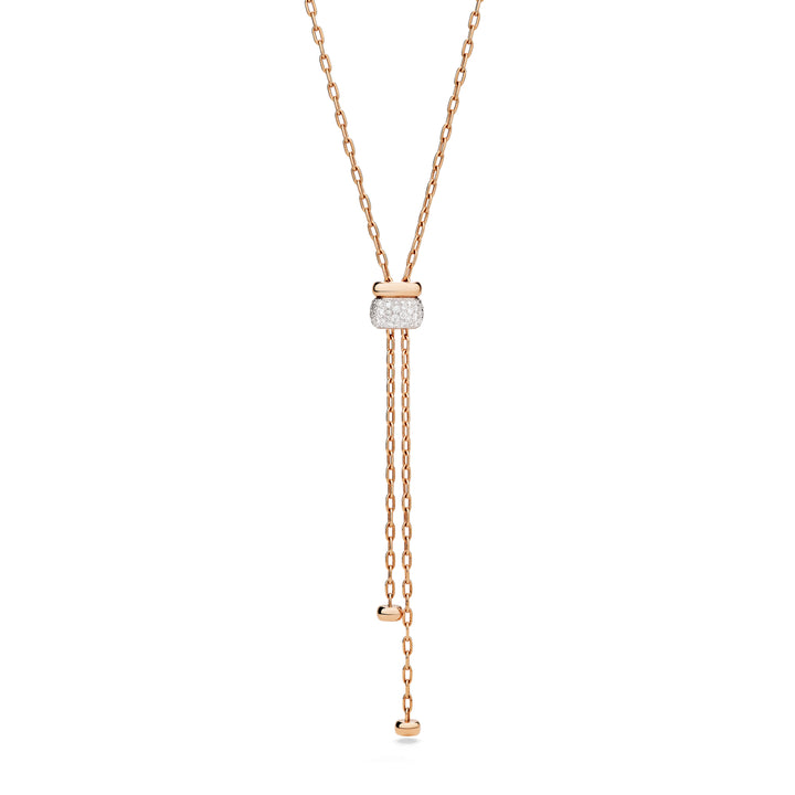 Collier lariat Pomellato Iconica en or rose 18k diamants PCC5001-O7WHR-DB000