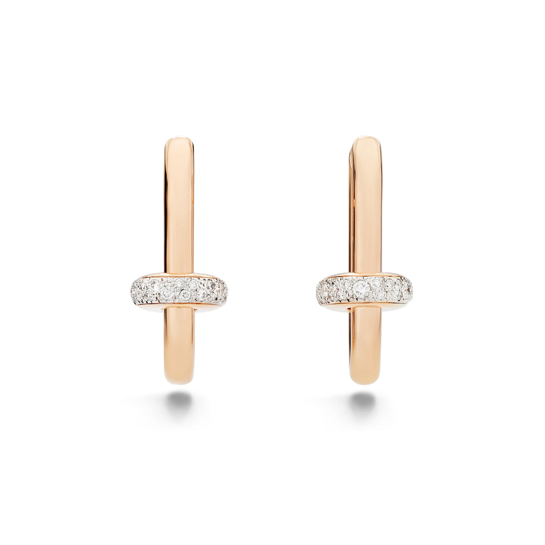Boucles d'oreilles Pomellato Iconica en or rose 18k diamants POC5060-O7WHR-DB000