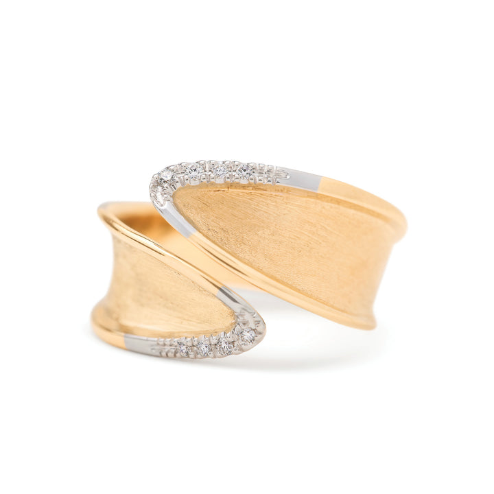 Bague Marco Bicego Lunaria en or jaune 18k diamants AB660 B YW Q6
