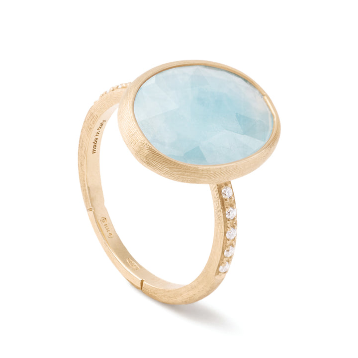 Bague Marco Bicego Siviglia en or jaune 18k diamants et aigue-marine AB610-B_AQ01_Y_02