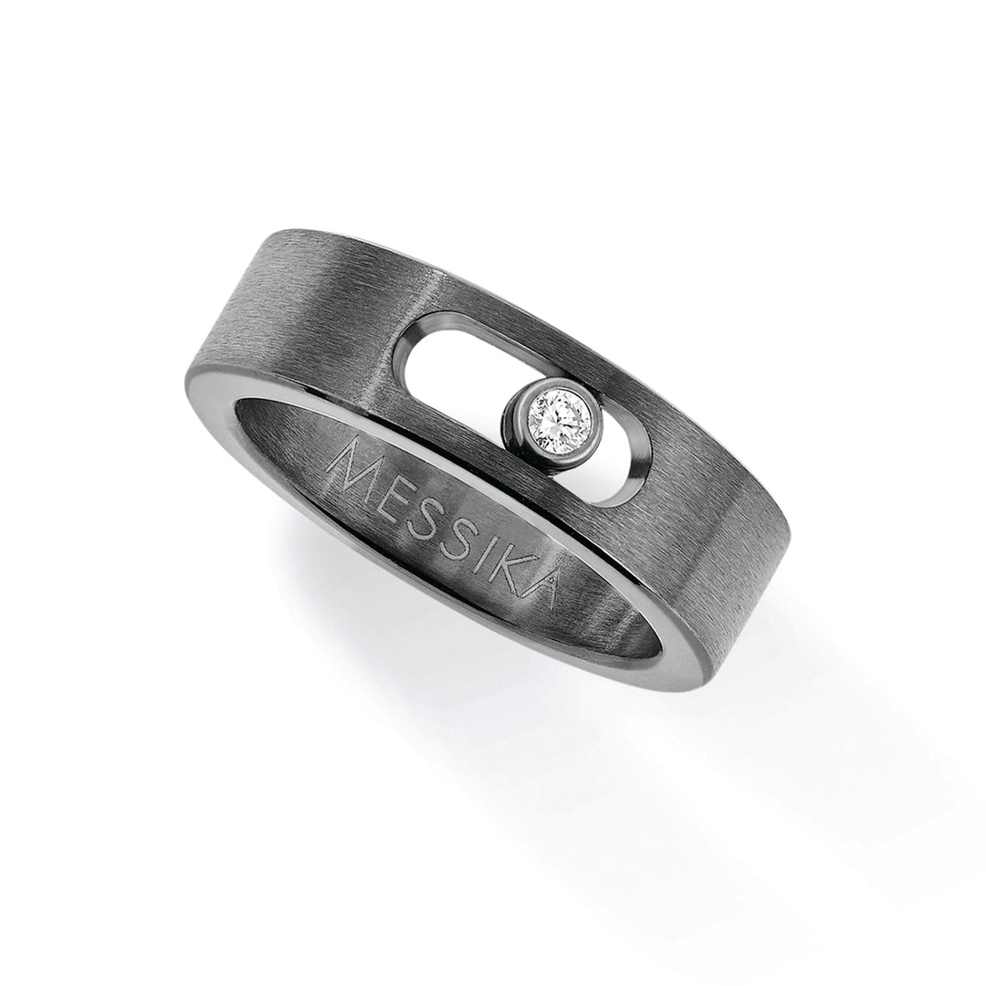 Bague Messika Move Titanium Anthracite en titane graphite et diamant 07164-TG