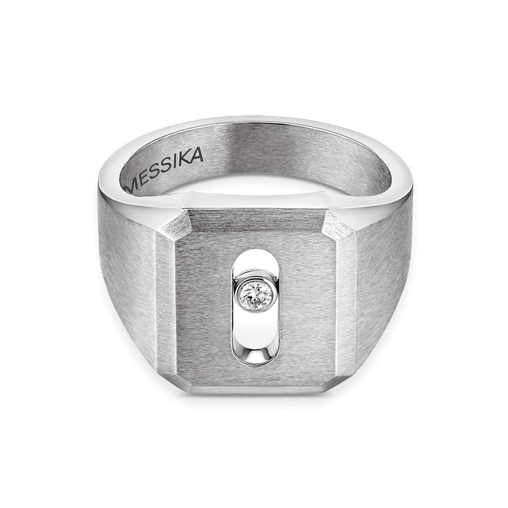 Bague Messika Chevalière Move Titanium en titane naturel et diamant 13771-TN