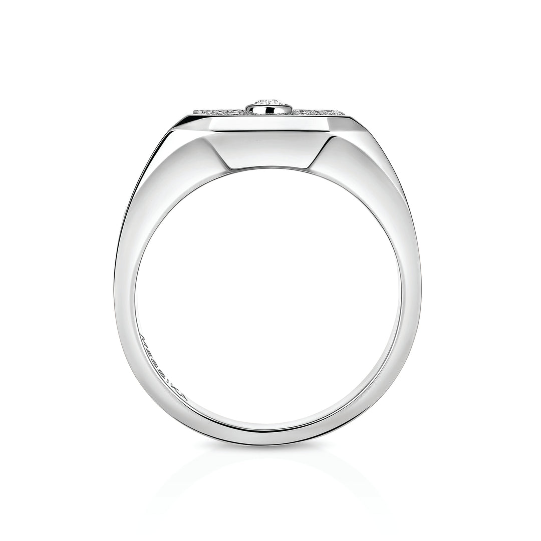 Bague Messika Chevalière Move Joaillerie Pavée en or blanc 18k et diamants 13654-WG