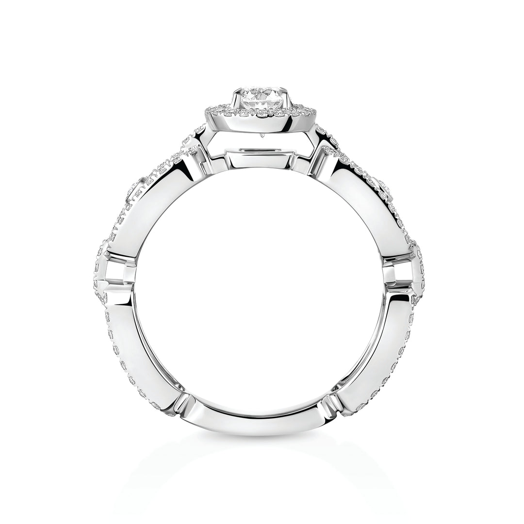 Bague Messika Solitaire Move Link PM en or blanc 18k et diamants 13747-WG