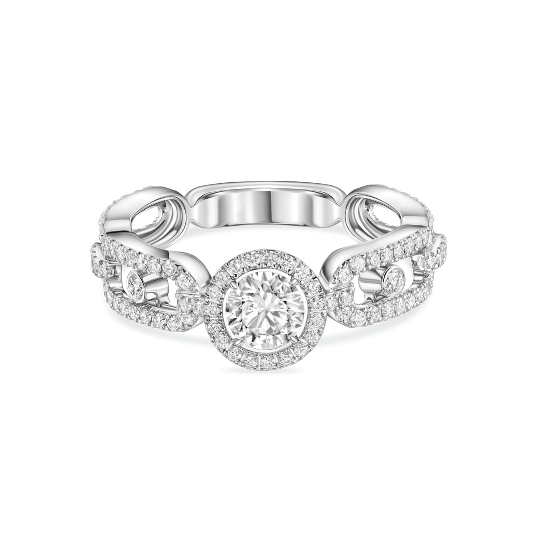 Bague Messika Solitaire Move Link PM en or blanc 18k et diamants 13747-WG