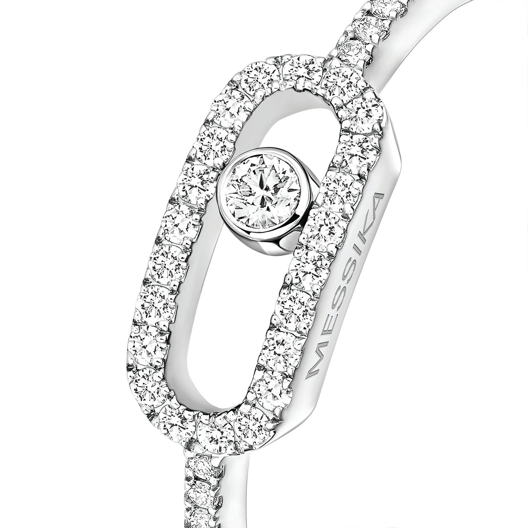 Bague Messika Move Uno Pavée en or blanc 18k et diamants 05630-WG