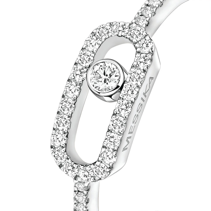 Bague Messika Move Uno Pavée en or blanc 18k et diamants 05630-WG
