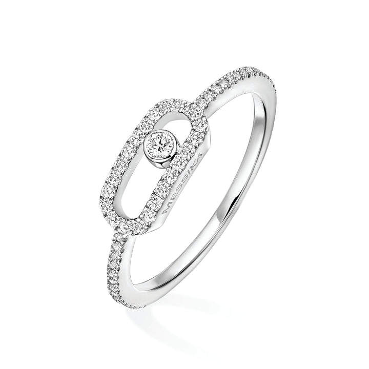 Bague Messika Move Uno Pavée en or blanc 18k et diamants 05630-WG