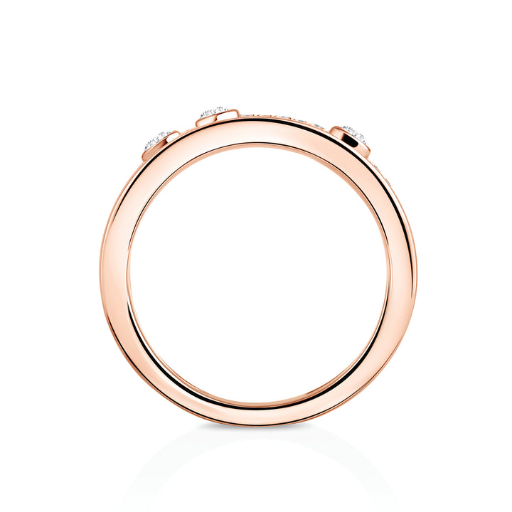 Bague Messika Move Romane en or rose 18k et diamants 06516-PG