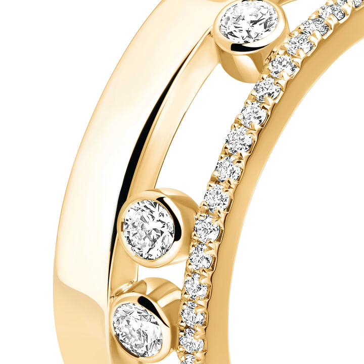 Bague Messika Move Romane semi-pavée PM en or jaune 18k et diamants 06516-YG