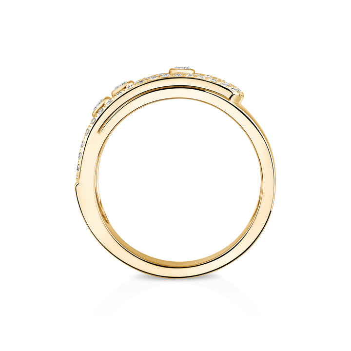 Messika Move Noa GM Paved Ring in 18k Yellow Gold and Diamonds 10102-YG