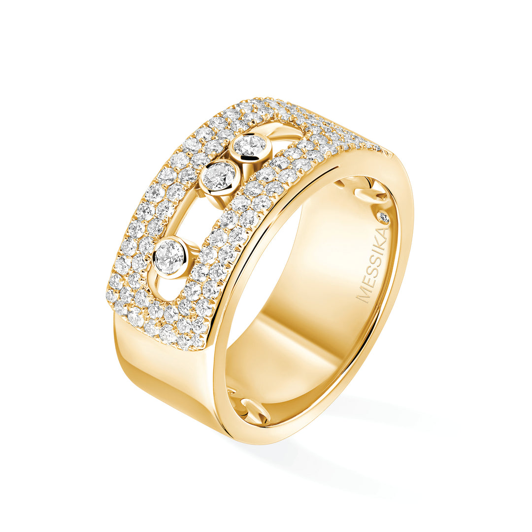 Messika Move Noa GM Paved Ring in 18k Yellow Gold and Diamonds 10102-YG