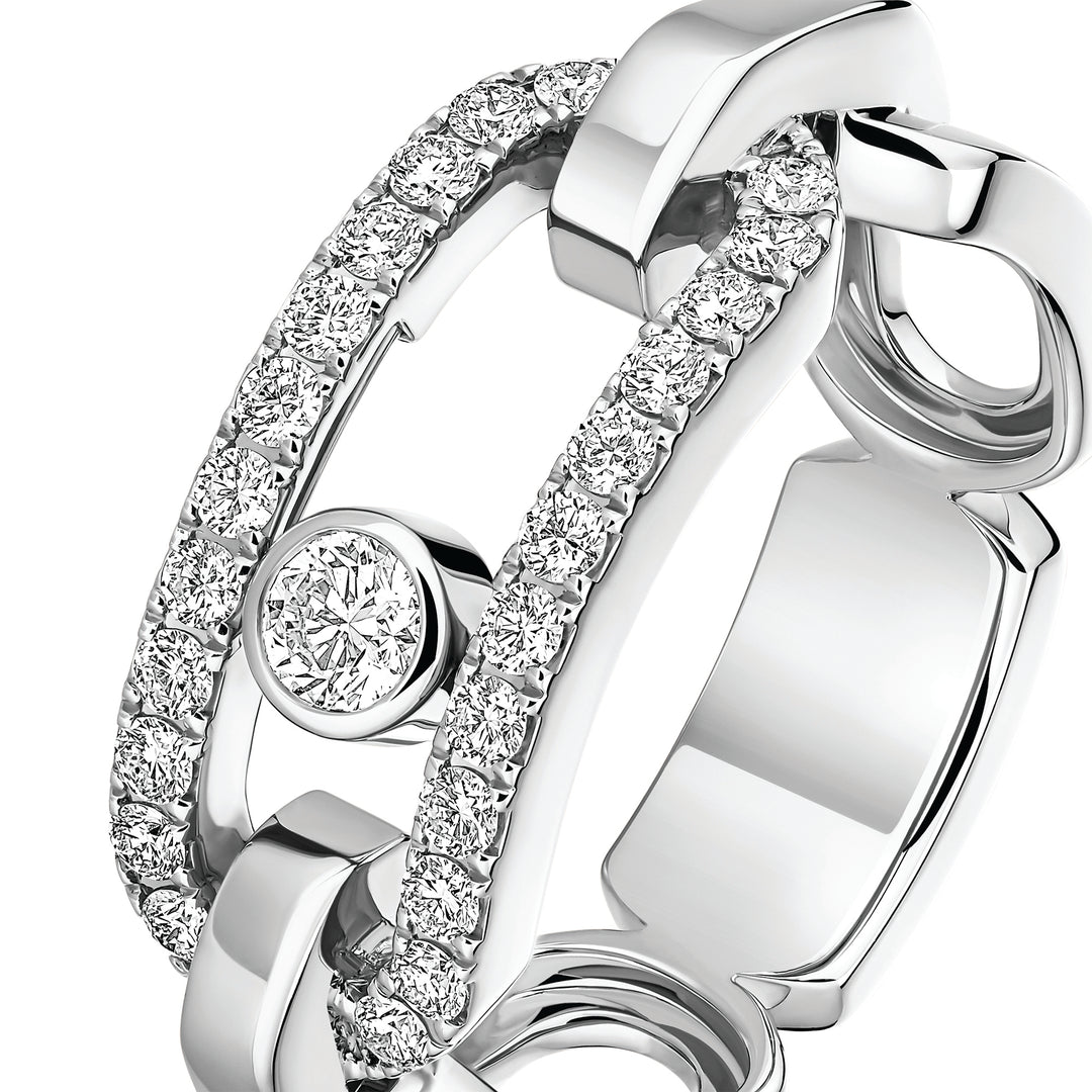 Bague Messika Move Link en or blanc 18k et diamants 12728-WG