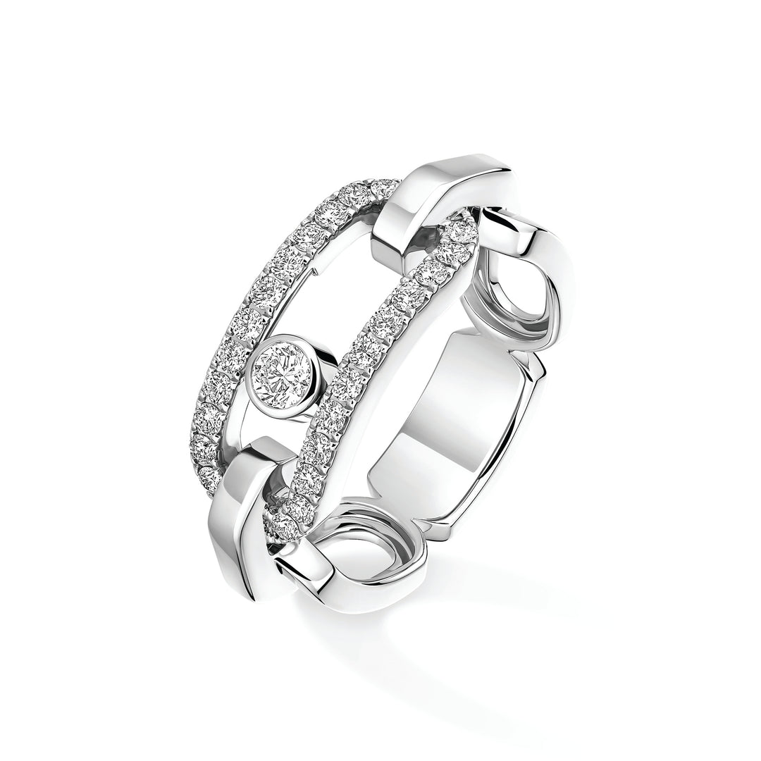 Bague Messika Move Link en or blanc 18k et diamants 12728-WG