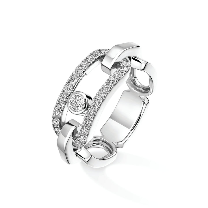 Bague Messika Move Link en or blanc 18k et diamants 12728-WG