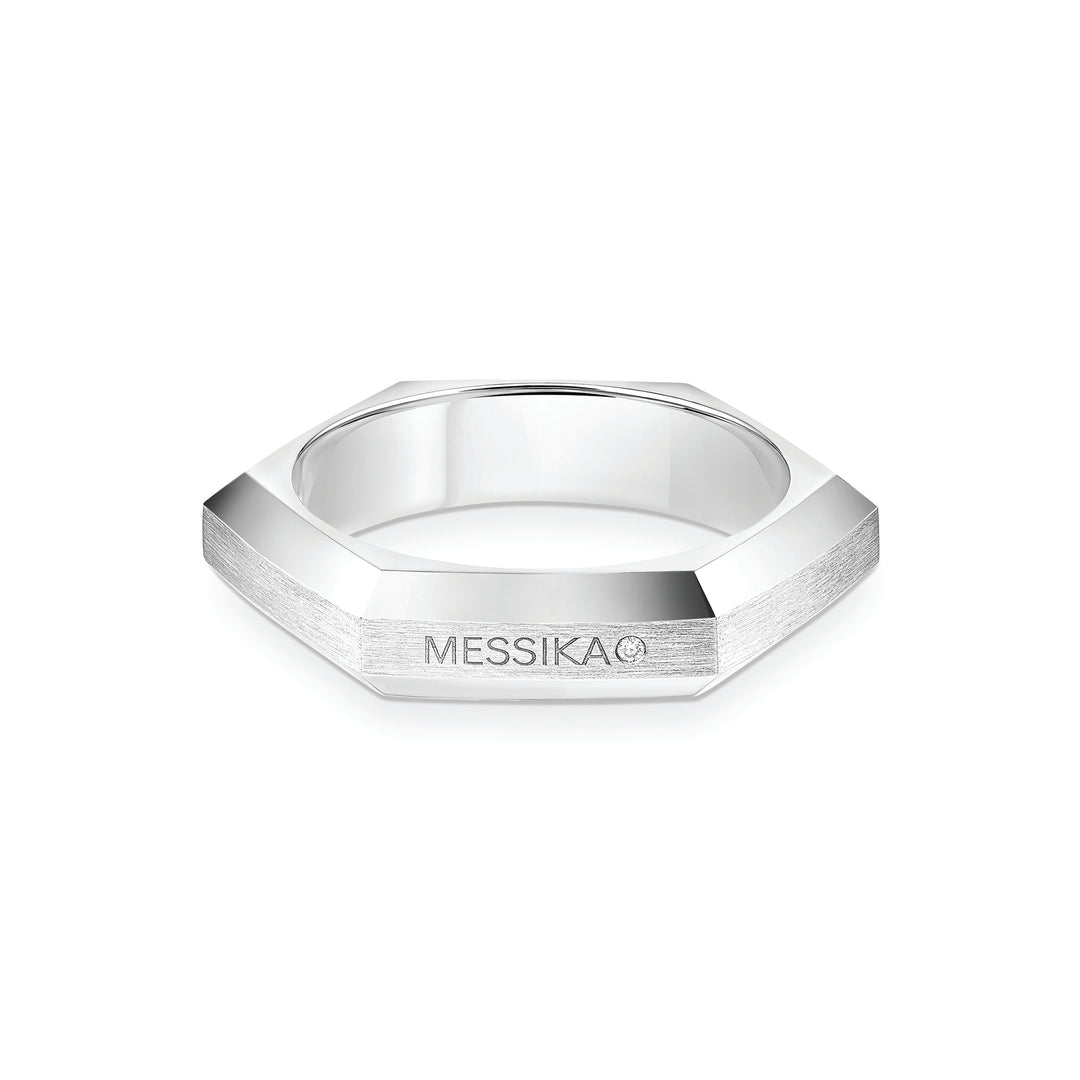 Bague Messika Moderniste pavée en or blanc 18k et diamants 14124-WG