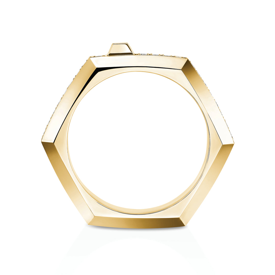 Bague Messika Moderniste pavée en or jaune 18k et diamants 14124-YG