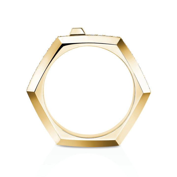 Bague Messika Moderniste pavée en or jaune 18k et diamants 14124-YG