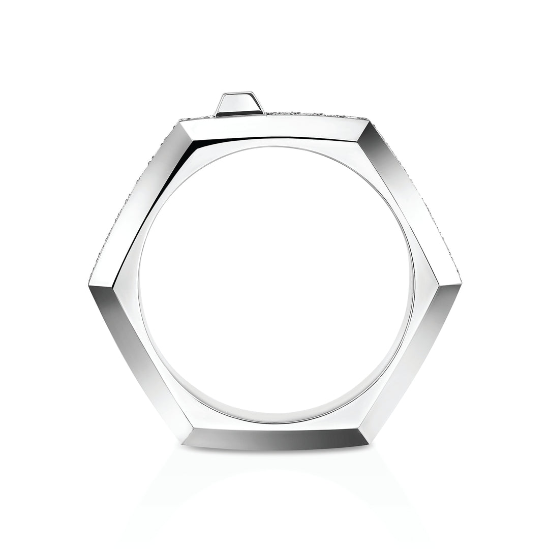 Bague Messika Moderniste pavée en or blanc 18k et diamants 14124-WG