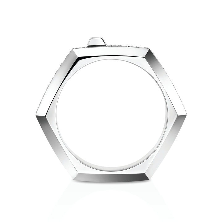 Bague Messika Moderniste pavée en or blanc 18k et diamants 14124-WG