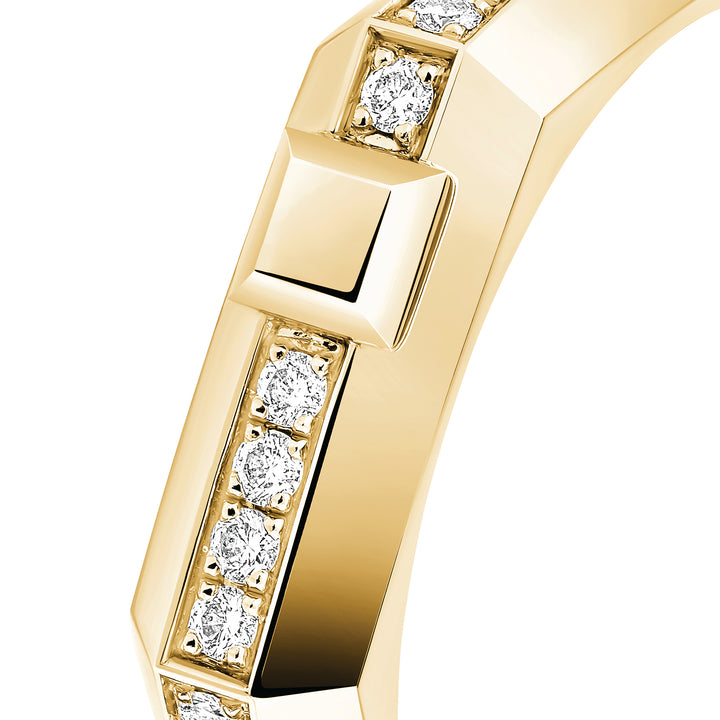 Bague Messika Moderniste pavée en or jaune 18k et diamants 14124-YG