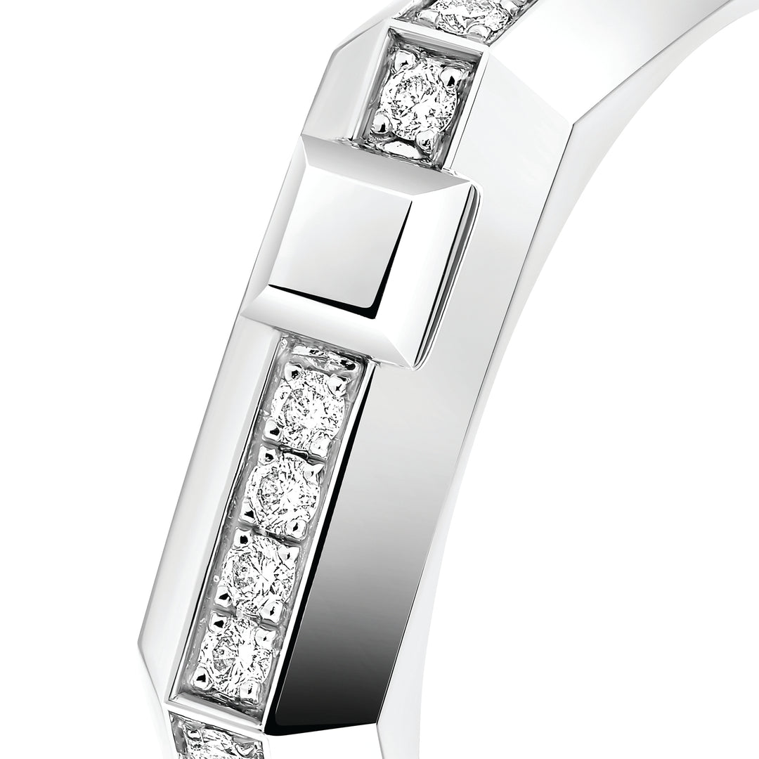 Bague Messika Moderniste pavée en or blanc 18k et diamants 14124-WG