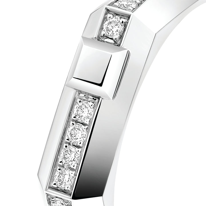 Bague Messika Moderniste pavée en or blanc 18k et diamants 14124-WG