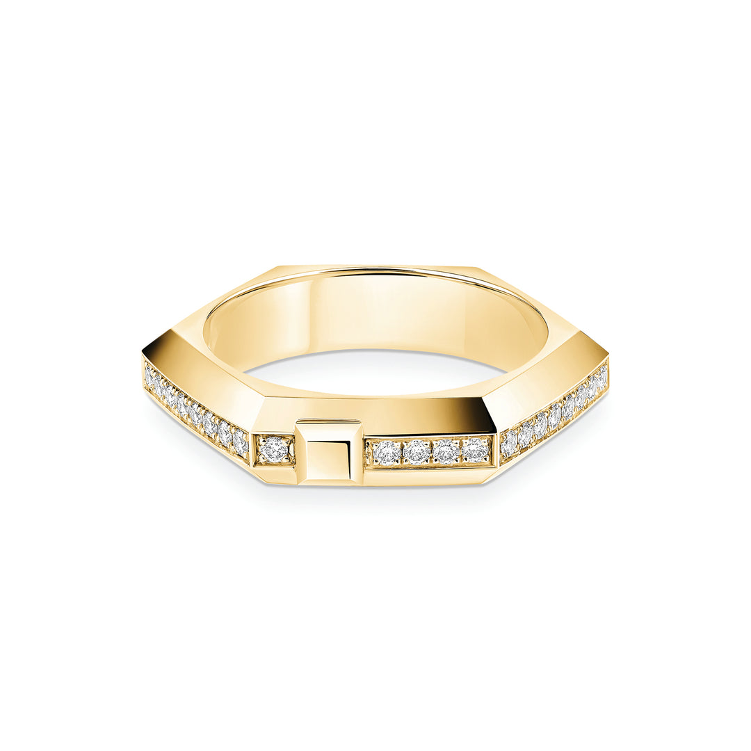 Bague Messika Moderniste pavée en or jaune 18k et diamants 14124-YG