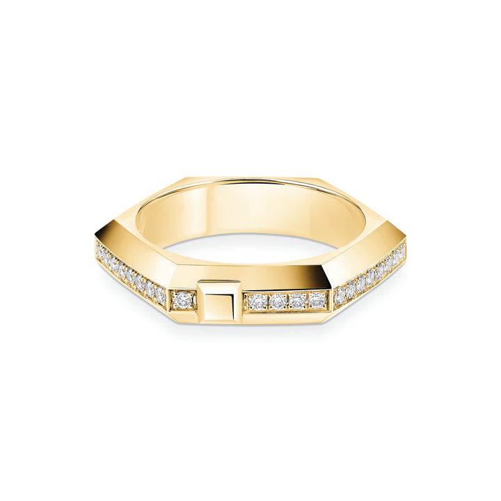 Bague Messika Moderniste pavée en or jaune 18k et diamants 14124-YG