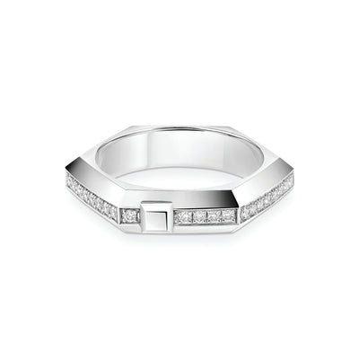 Messika Modernist pavé ring in 18k white gold and diamonds 14124-WG