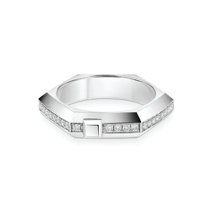 Bague Messika Moderniste pavée en or blanc 18k et diamants 14124-WG