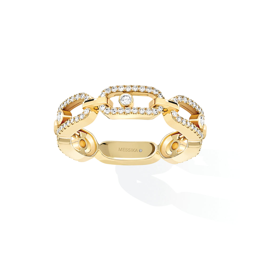 Messika Move Link Multi Paved Ring in 18k Yellow Gold and Diamonds 12012-YG