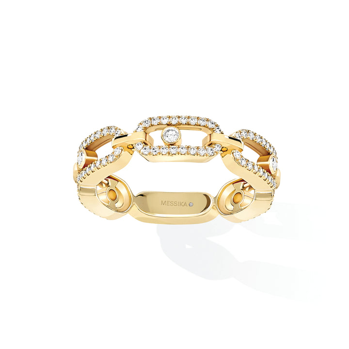 Messika Move Link Multi Paved Ring in 18k Yellow Gold and Diamonds 12012-YG