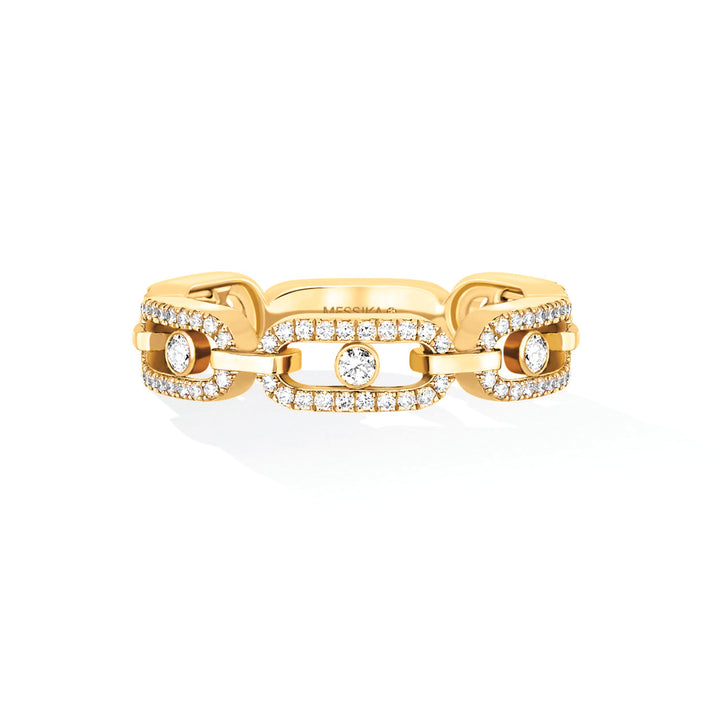 Messika Move Link Multi Paved Ring in 18k Yellow Gold and Diamonds 12012-YG