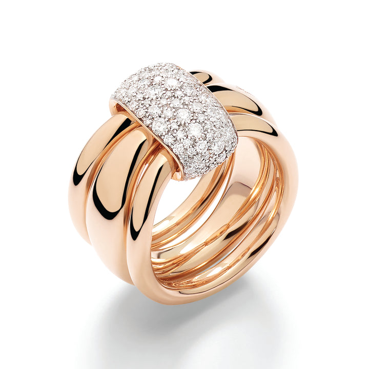 Pomellato Together ring in 18k rose gold and diamonds PAC6010-O7WHR-DB000
