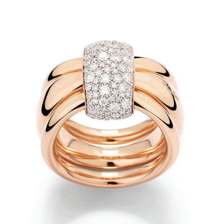 Pomellato Together ring in 18k rose gold and diamonds PAC6010-O7WHR-DB000
