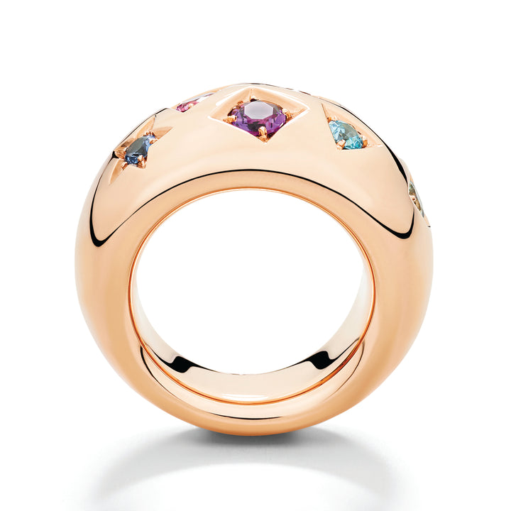 Pomellato Iconica ring in 18k rose gold multicoloured gemstones PAC5007-O7000-000VA