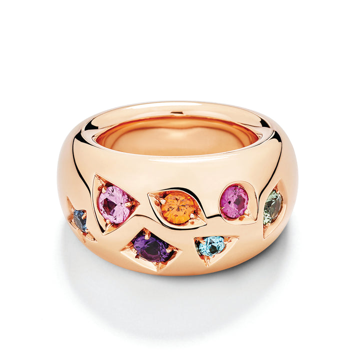 Pomellato Iconica ring in 18k rose gold multicoloured gemstones PAC5007-O7000-000VA
