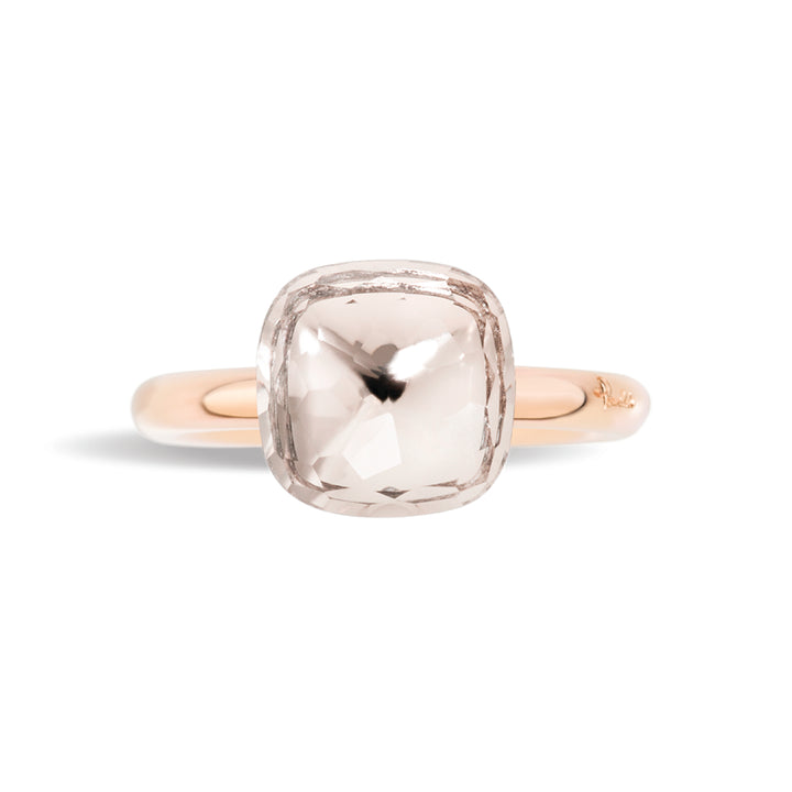 Pomellato Nudo Classic ring in 18k rose and white gold with white topaz PAA1100-O6000-000TB
