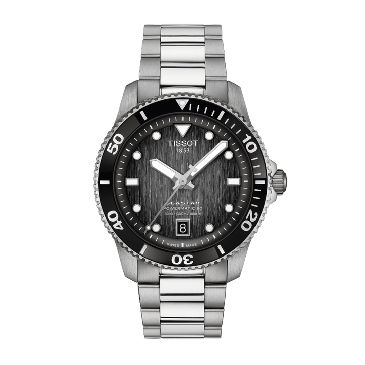Montre Tissot Seastar 1000 Powermatic 80 automatique en acier inoxydable 40 mm T120.807.11.051.00